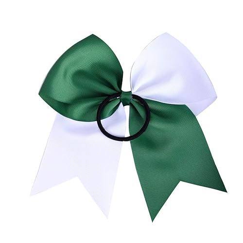 Miniatura 3 de DEEKA 12 lazos grandes de 8 pulgadas, dos tonos, para cola de caballo, hecho a mano para adolescentes y niñas, animadoras de sóftbol, deportes,