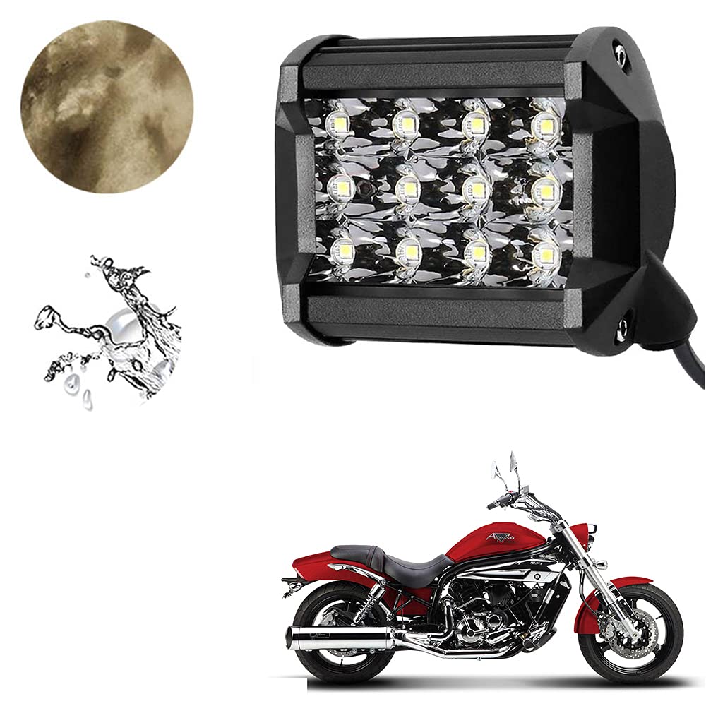 Auto Pearl 12 LED Bar Light Universal Bike Car Fog Light - Hi Power - SMD LED Bar Light for Off Roading Bikes Cars SUV ATV - Fitting For - Hyosung GV650 Aquila Pro 1 PC (48W)