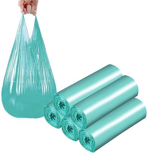 Bolsas de basura, 5 rollos/100 bolsas de basura pequeñas para oficina, cocina, dormitorio, papelera de desechos, coloridas bolsas de basura