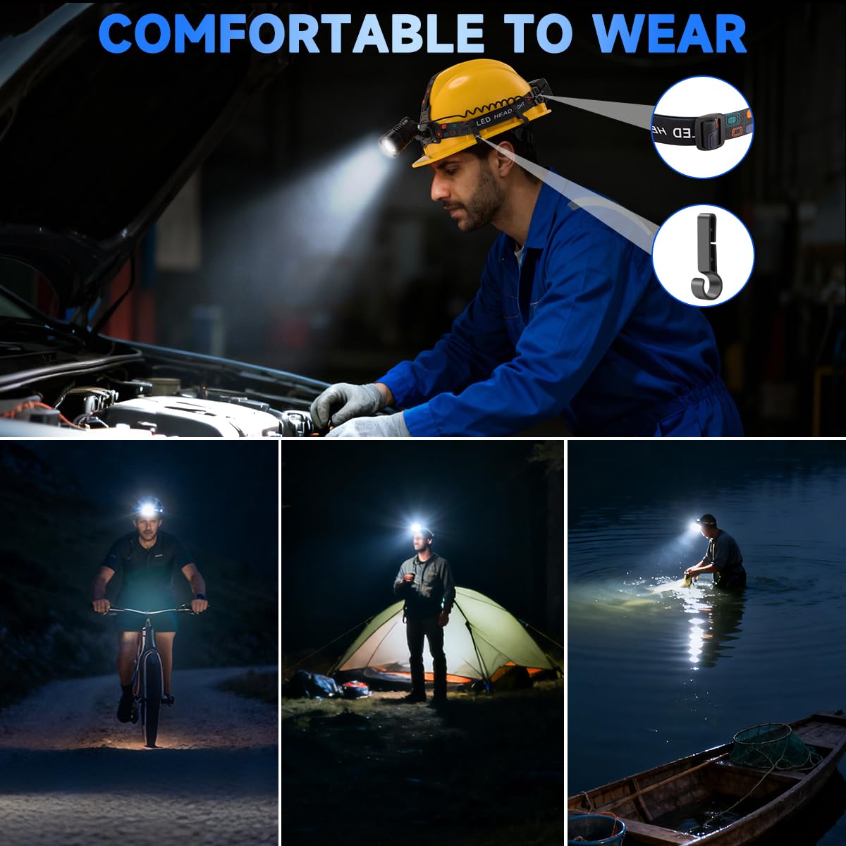Amazon.com : Rechargeable Headlamp High Lumen, 3000L Super Bright
