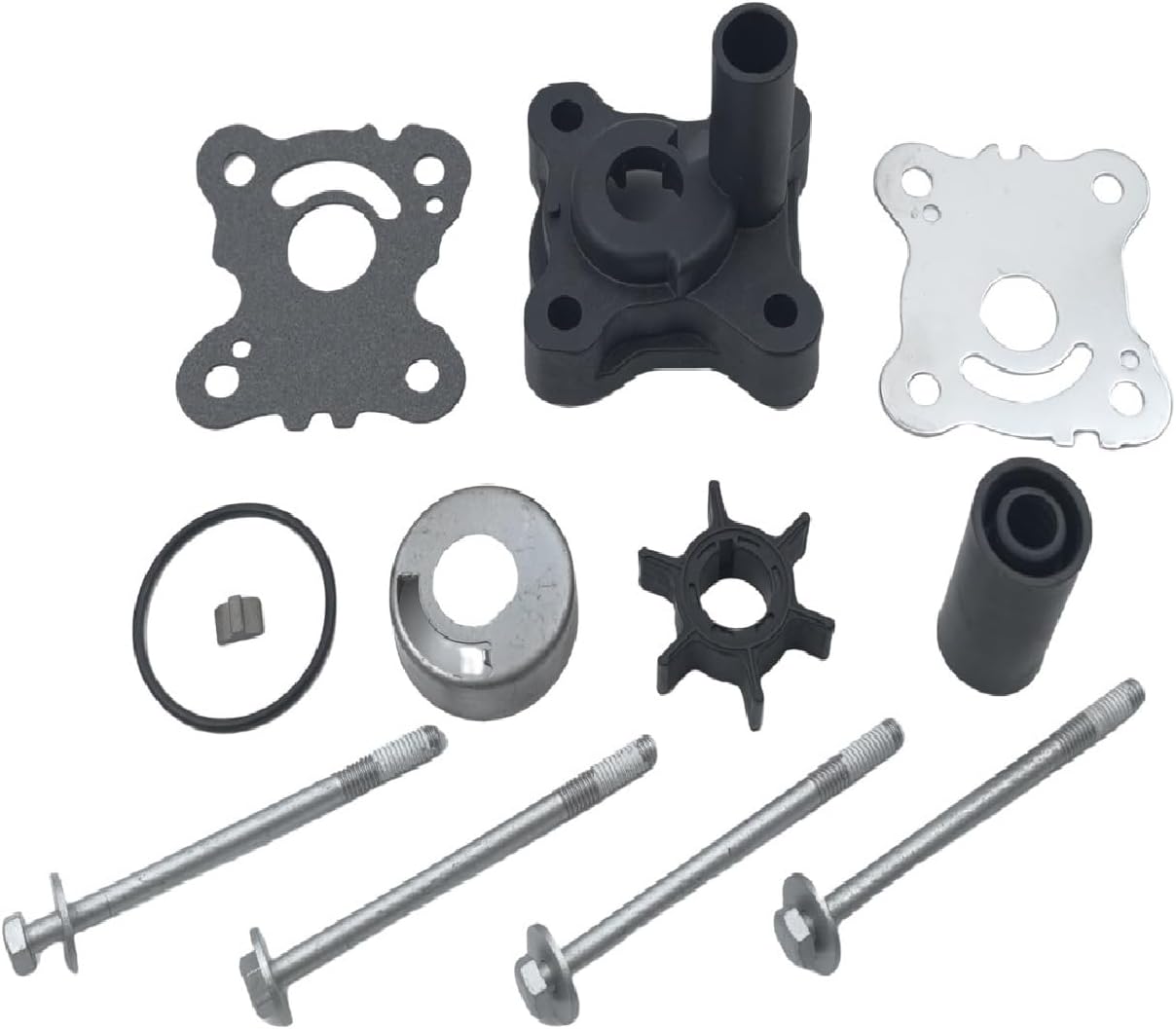 Water Pump Impeller Repair Kit 06193-ZW9-A32 for Honda Outboard 8 9.9 10 15 20 HP Model BF8D BF9.9D BF15D BF20D Boat Motor Engine Parts Replacement 06193-ZW9-A33 06193-ZW9-A34