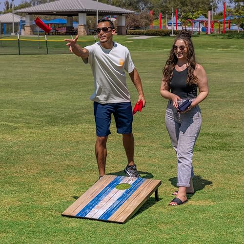 Image of GoSports Portable Cornhole Sets- Includes 2 Boards, 8 Bean Bags, Carry Case