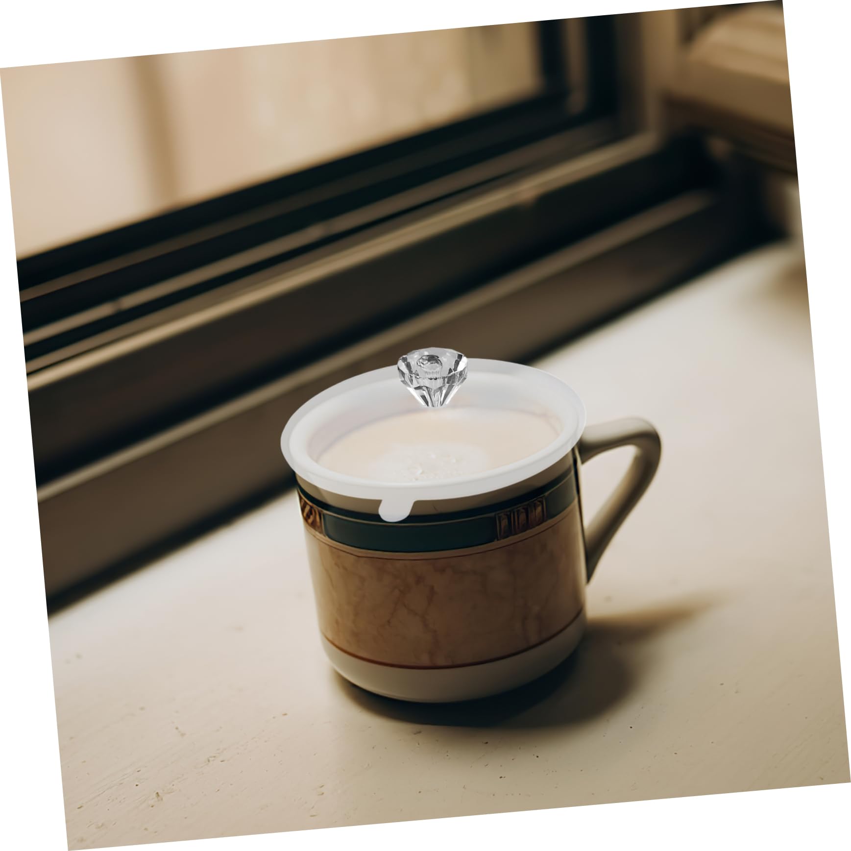 Zerodeko 4 Sätze Staubdichter Becherdeckel Aus Silikon Becherdeckel Überlaufschutz Deckelabdeckung Getränkedeckel Becherdeckel Kaffeetassen Mit Deckel Durchsichtige 6 Stück * 4