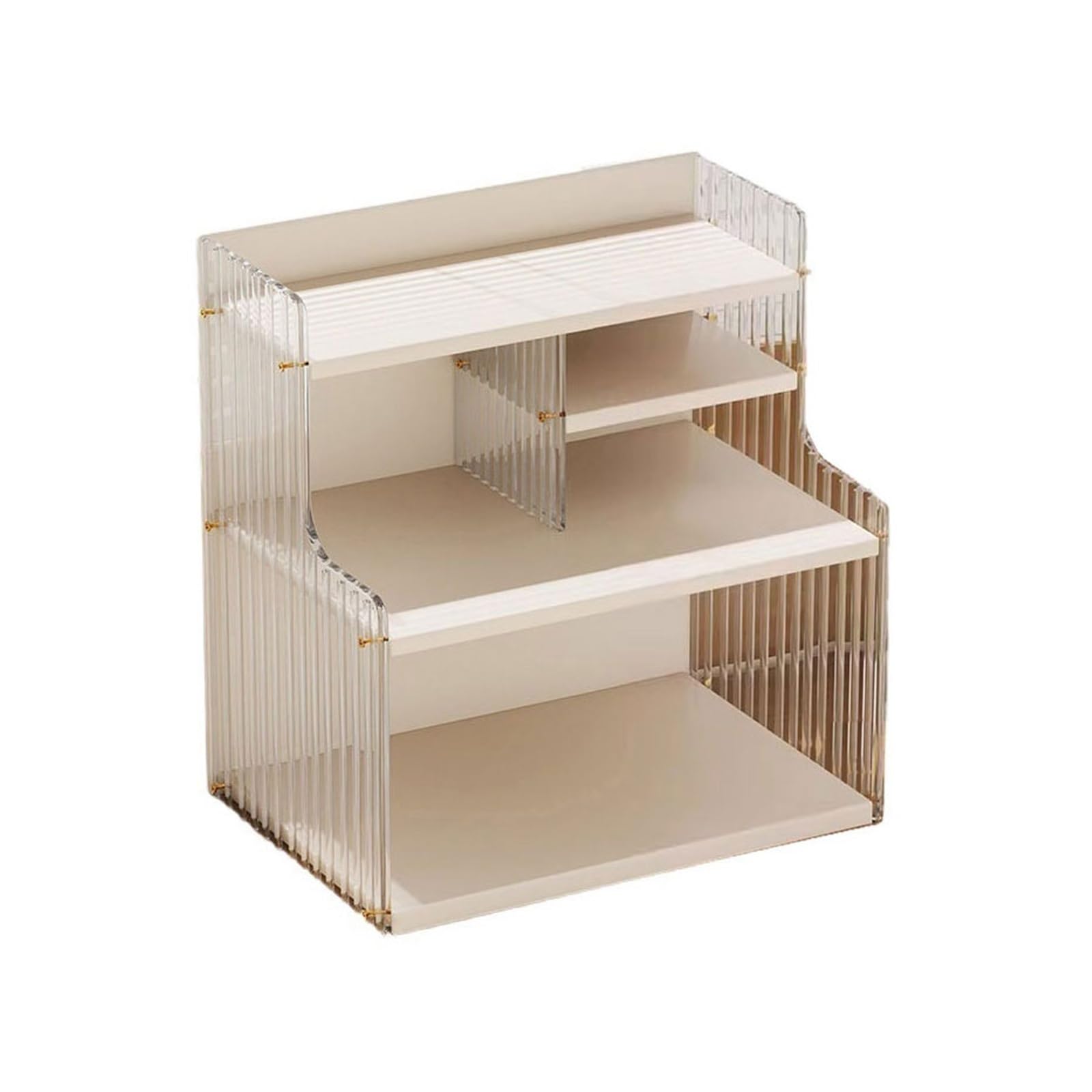 AYCDL Bookcase Simple Countertop Bookshelf Wooden Acrylic Multi-layer Storag Rack for Office Home Display Shelf