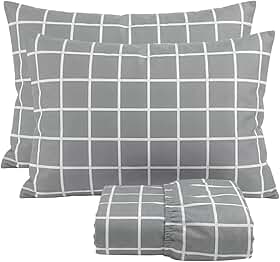 Cozzilar Jogo de Lençol Cama Queen Malha 100% Algodão 3 Peças Estampado Kit Inclui 1 Lençol Queen Com Elástico e 2 Fronhas Toque Macio (Modelo 15)
