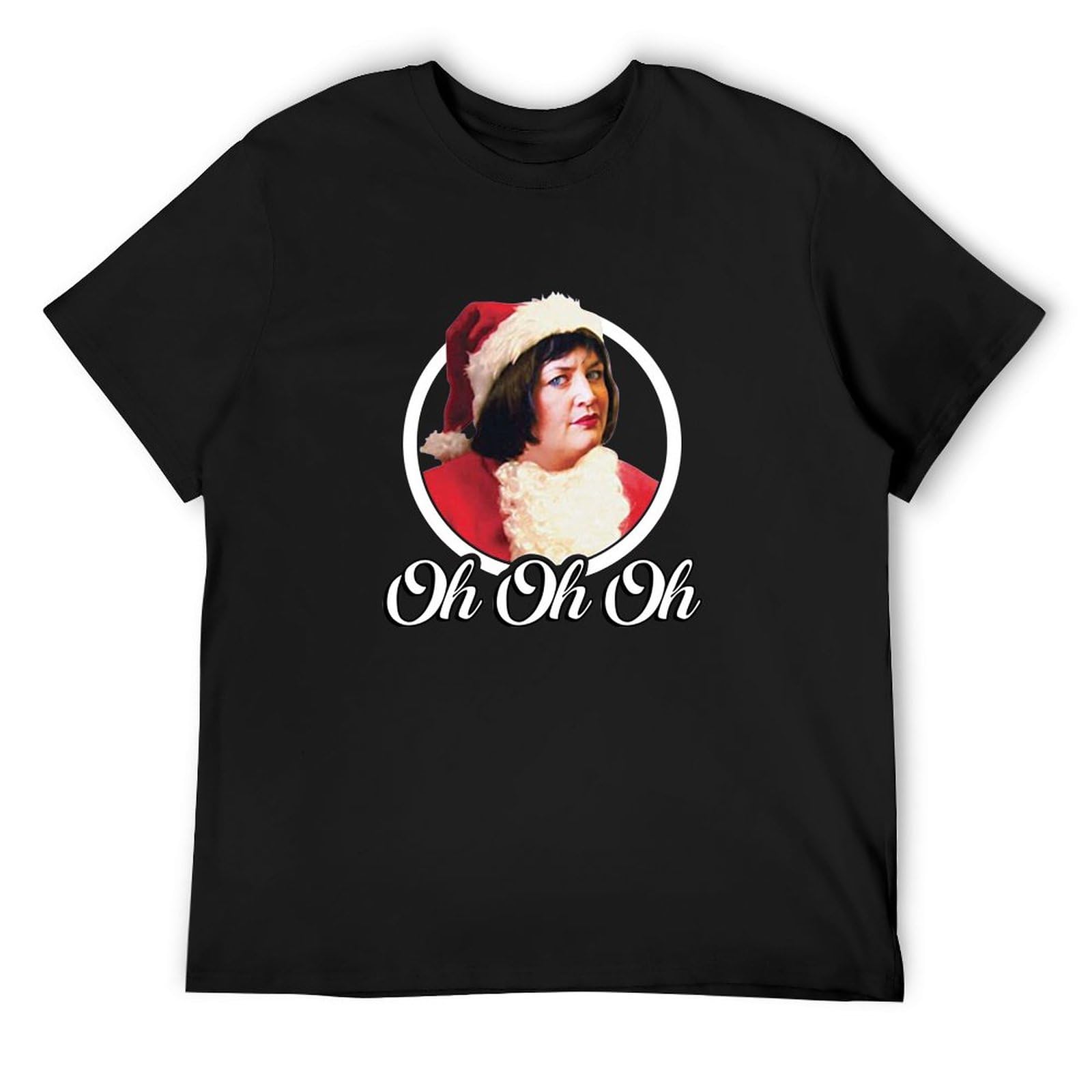 Gavin & Stacey Un Nessa Santa Oh Oh Oh Xmas Men's T-Shirt Graphic Printed Black Tee XL