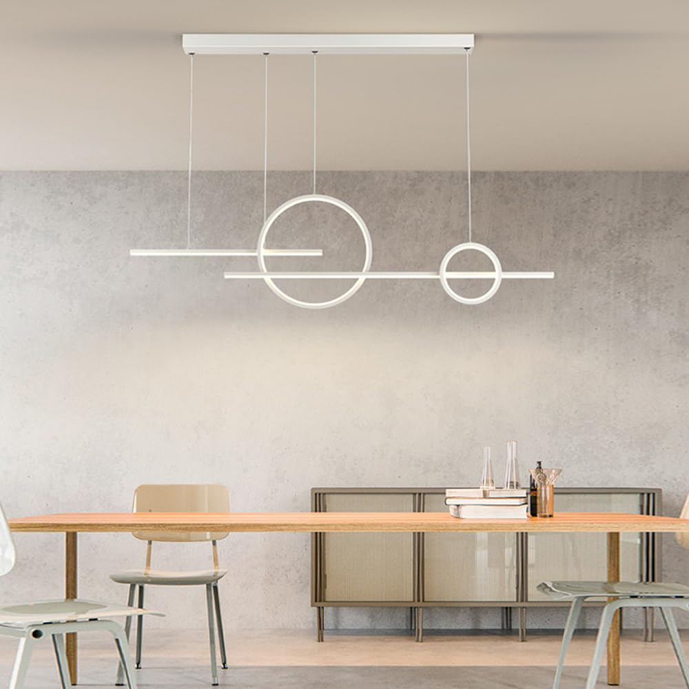 Lampada a Sospensione lineare a LED per Isola Cucina, lampadario Moderno, Lampada da soffitto, Illuminazione Geometrica a Sospensione, luci per Tavolo da Pranzo, lampadari per sogg