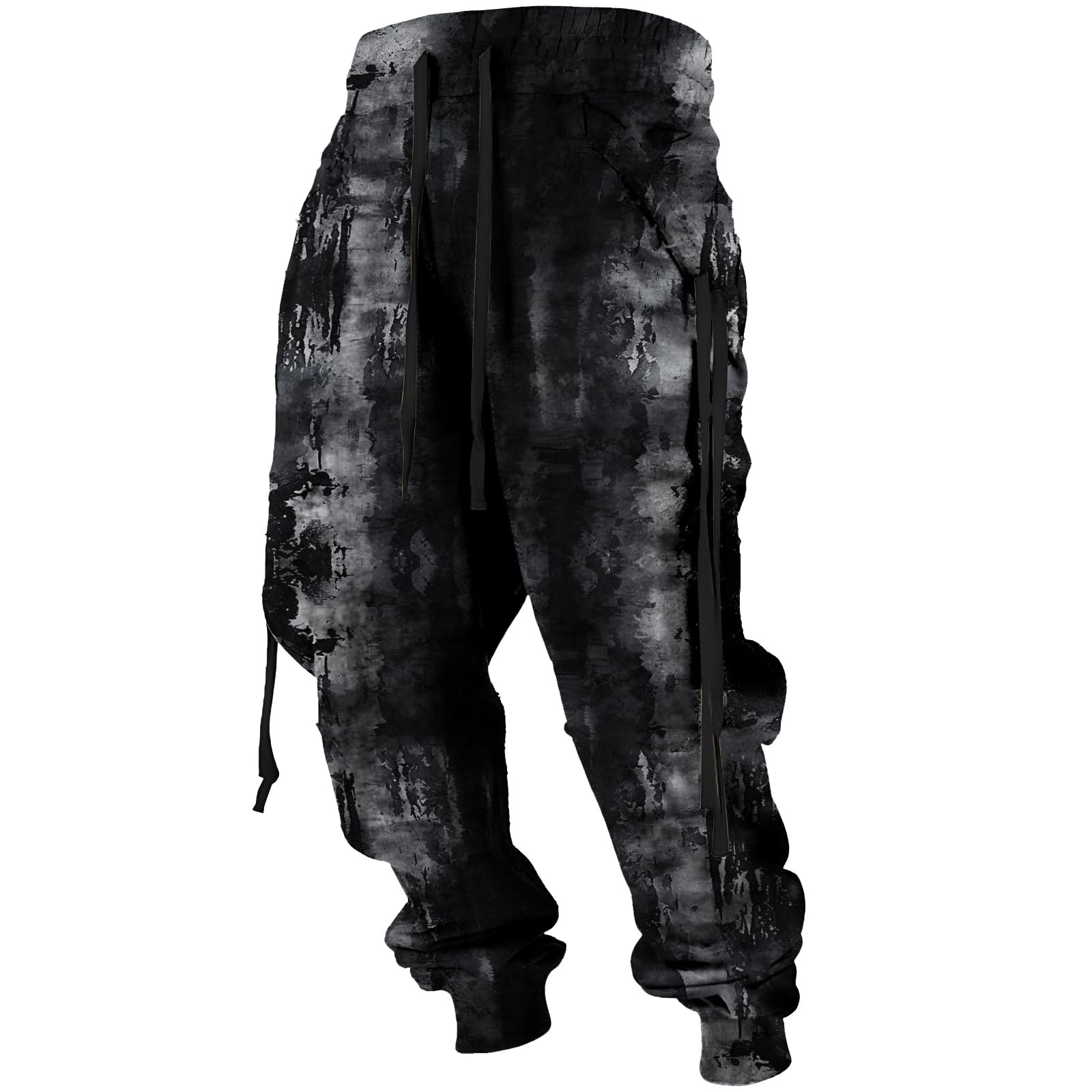 MARSVOVO Mens Western Aztec Pants Vintage Drawstring Fall Sweatpants with Pocket Cool Graphic Baggy Jogger Pants