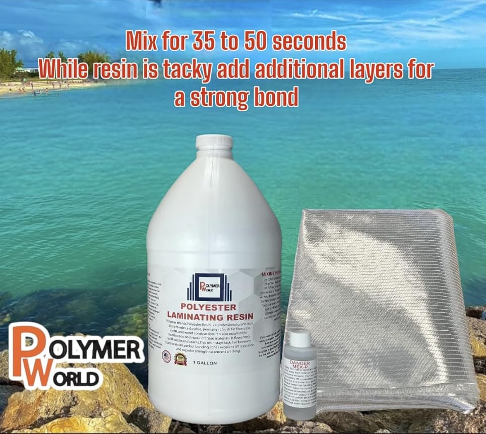 Miniatura 4 de Resina de poliéster con tela biaxial enrollada de 1708x38x5 yardas, kits de reparación de fibra de vidrio para barcos, automoción, canoas de RV,