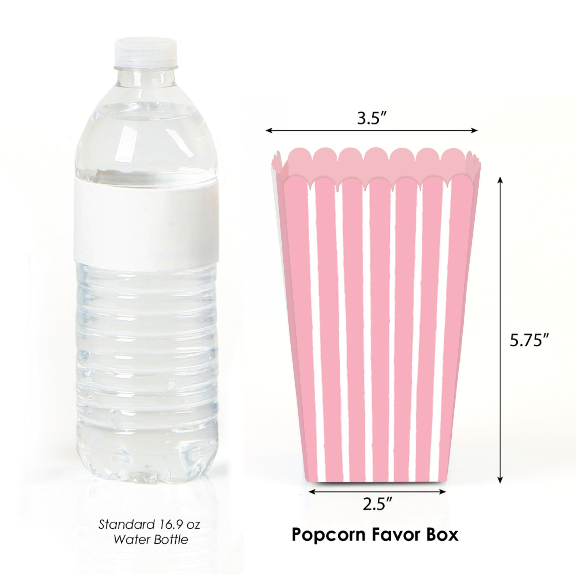 Big Dot Of Happiness Popcorn-Boxen Im Pinken Karo-Design – 12-teiliges Set Für Süßigkeiten, Partygeschenke & Deko