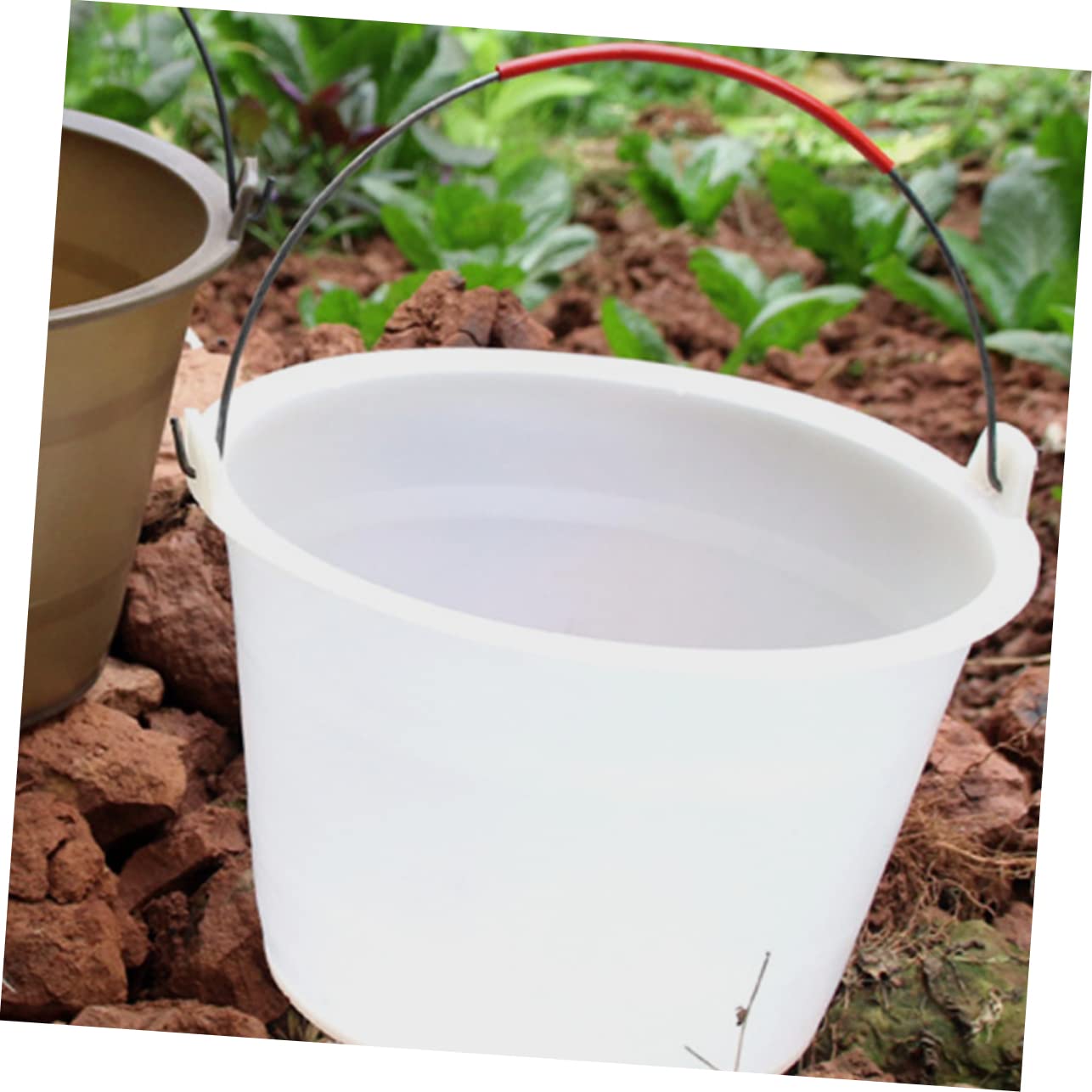 Veemoon 2pezzi Secchio Di Stoccaggio Plastica Resistente All Usura Per Cemento Secchio Antischiacciamento Per Cantieri Edili Design Multi-funzionale Leggero e Facile Da Trasportare