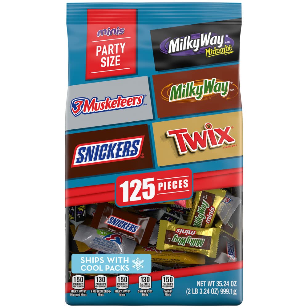 Photo 1 of 2 pack SNICKERS, TWIX, MILKY WAY & 3 MUSKETEERS Minis Size EXP 06/23 (125 Pieces)