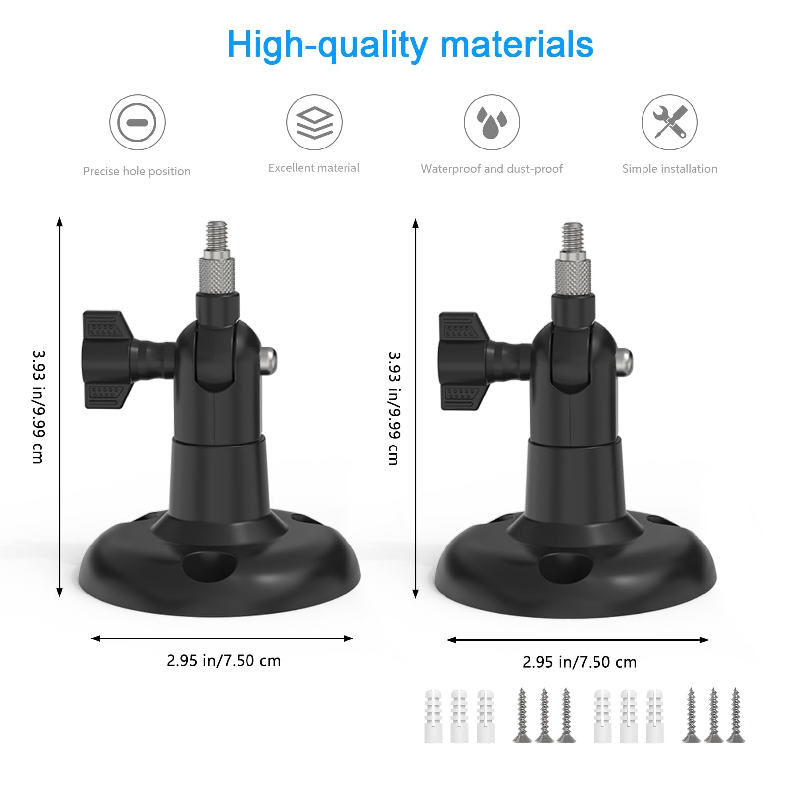 2-Pack Magnetic Wall Mounts - Compatible With TP-Link Tapo MagCam Outdoor Camera , 2024 PCMag Recommended Outdoor Security Camera Accessories - View #3