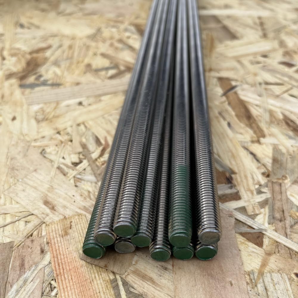 Barre filettate in acciaio inox A2, viti senza testa filettate DIN 976-1, elementi di fissaggio (M10, 1000 mm)