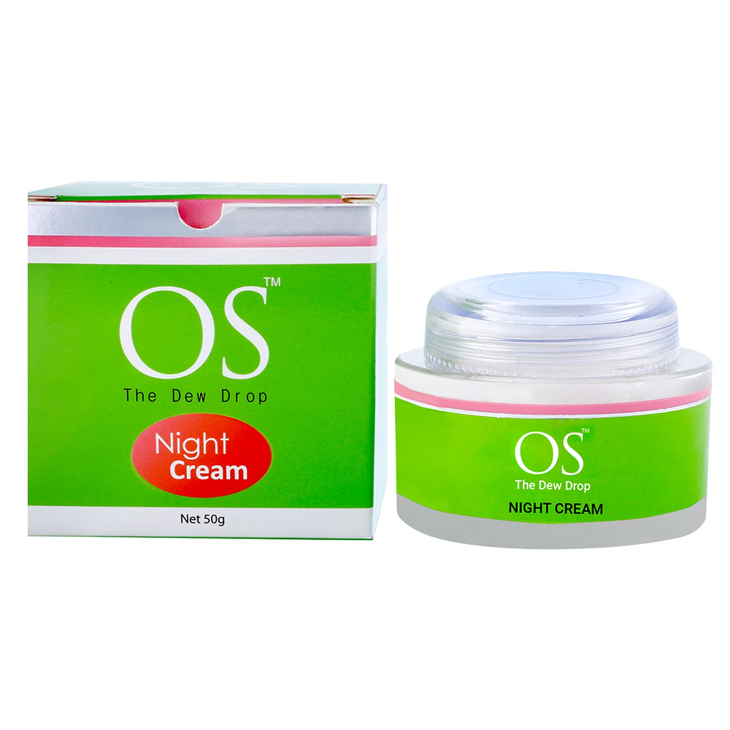 Le Bonheur OS Women Night Cream & Neck Natural Skin Care Face Moisturizer, Light Pink, 50 g
