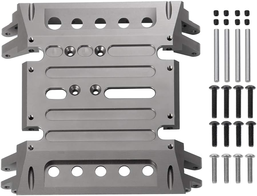 RC Center Gear Box Mount CNC Aluminum Skid Plate for 1/10 Axial Wraith 90018,Titanium