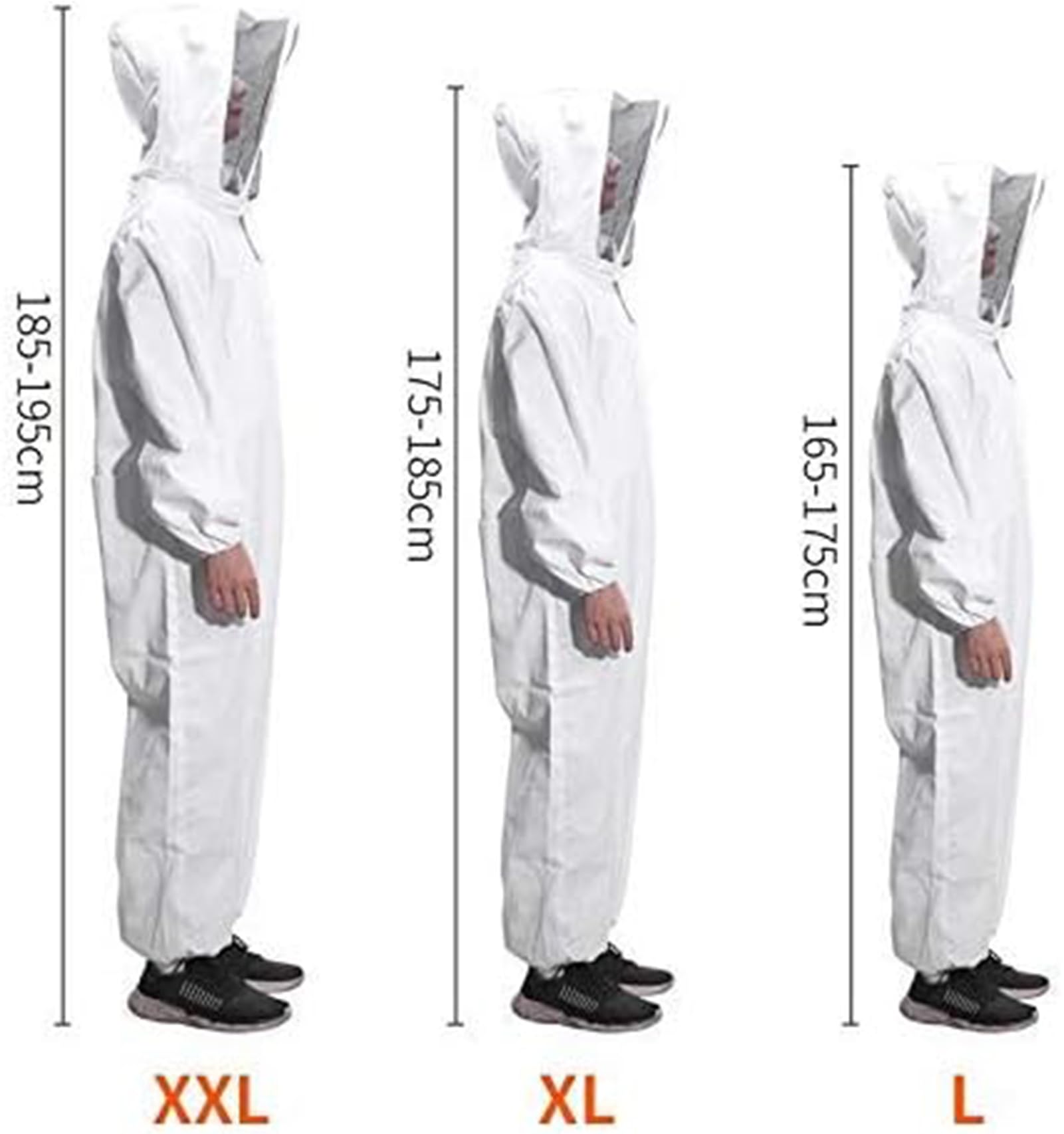 Mono De Apicultura De Cuerpo Entero con Velo Abrigo Protector De Apicultores Traje De Apicultura Traje De Apicultura Profesional con Guantes Anti Avispas Equipo