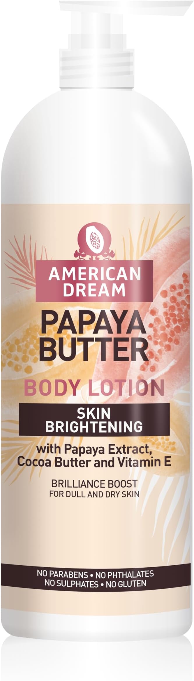 Skin Brightening Papaya Butter Body Lotion with Cocoa Butter & Vitamin E 750ml