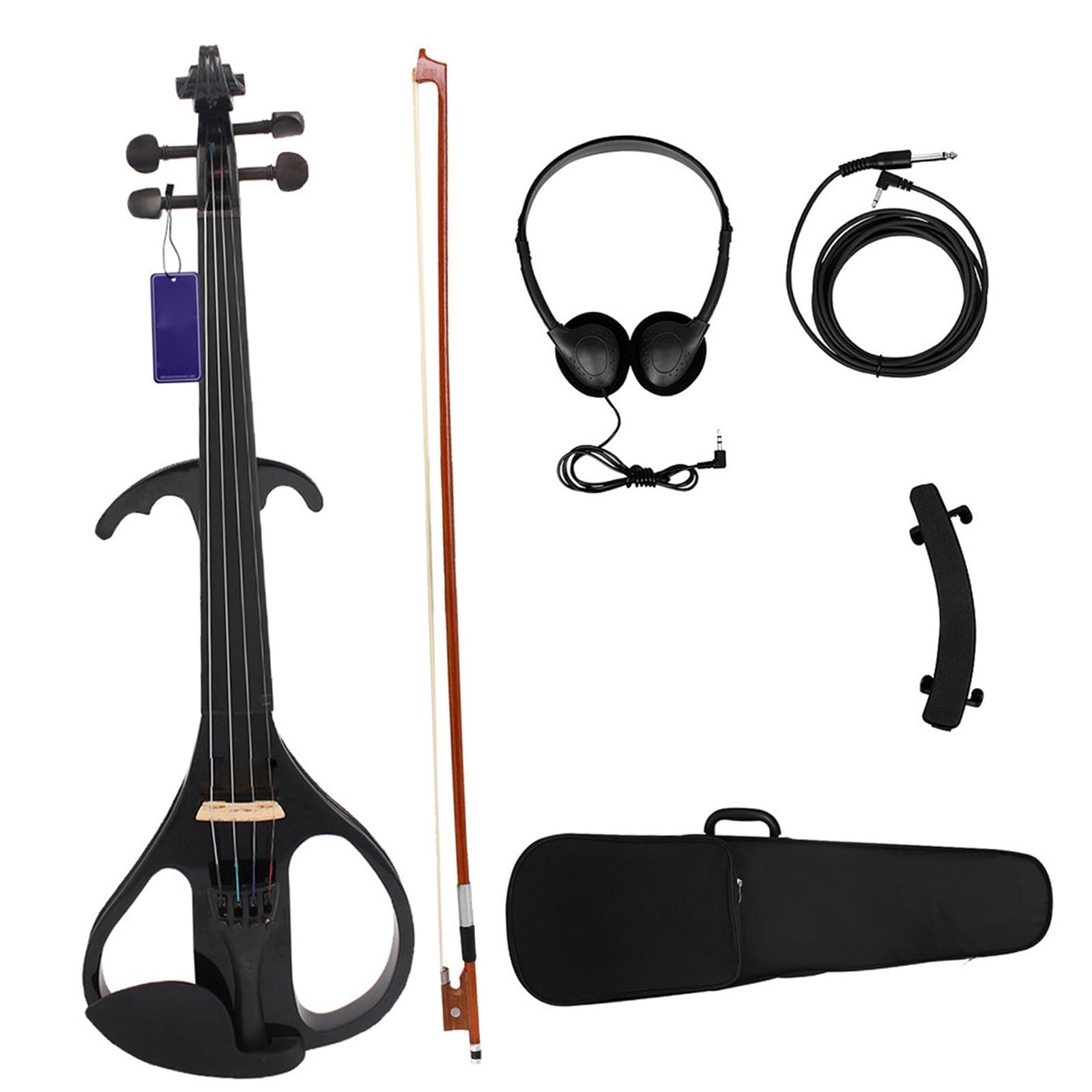 Violino Per Principianti Set Di Violino Elettrico Silenzioso In Nero Adatto Per Principianti Adulti E Esibizioni D'esame