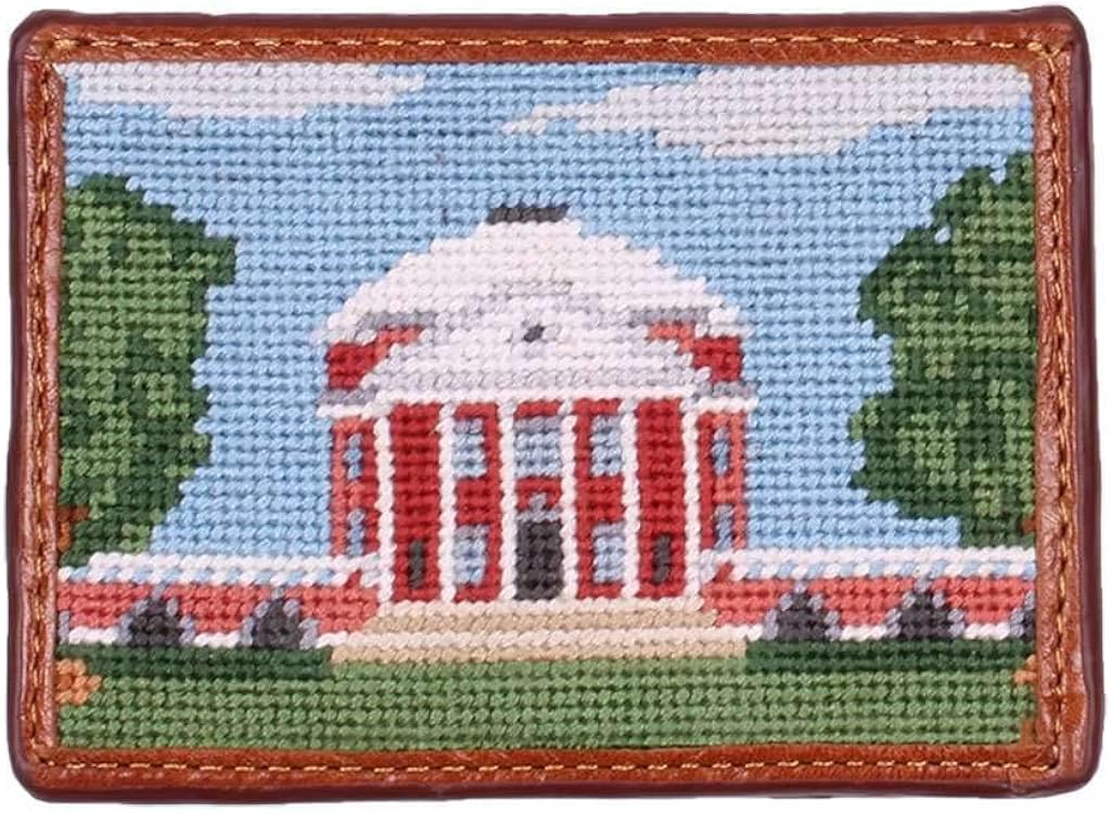 Rotunda Scene Needlepoint Credit Card Wallet by Smathers & Branson