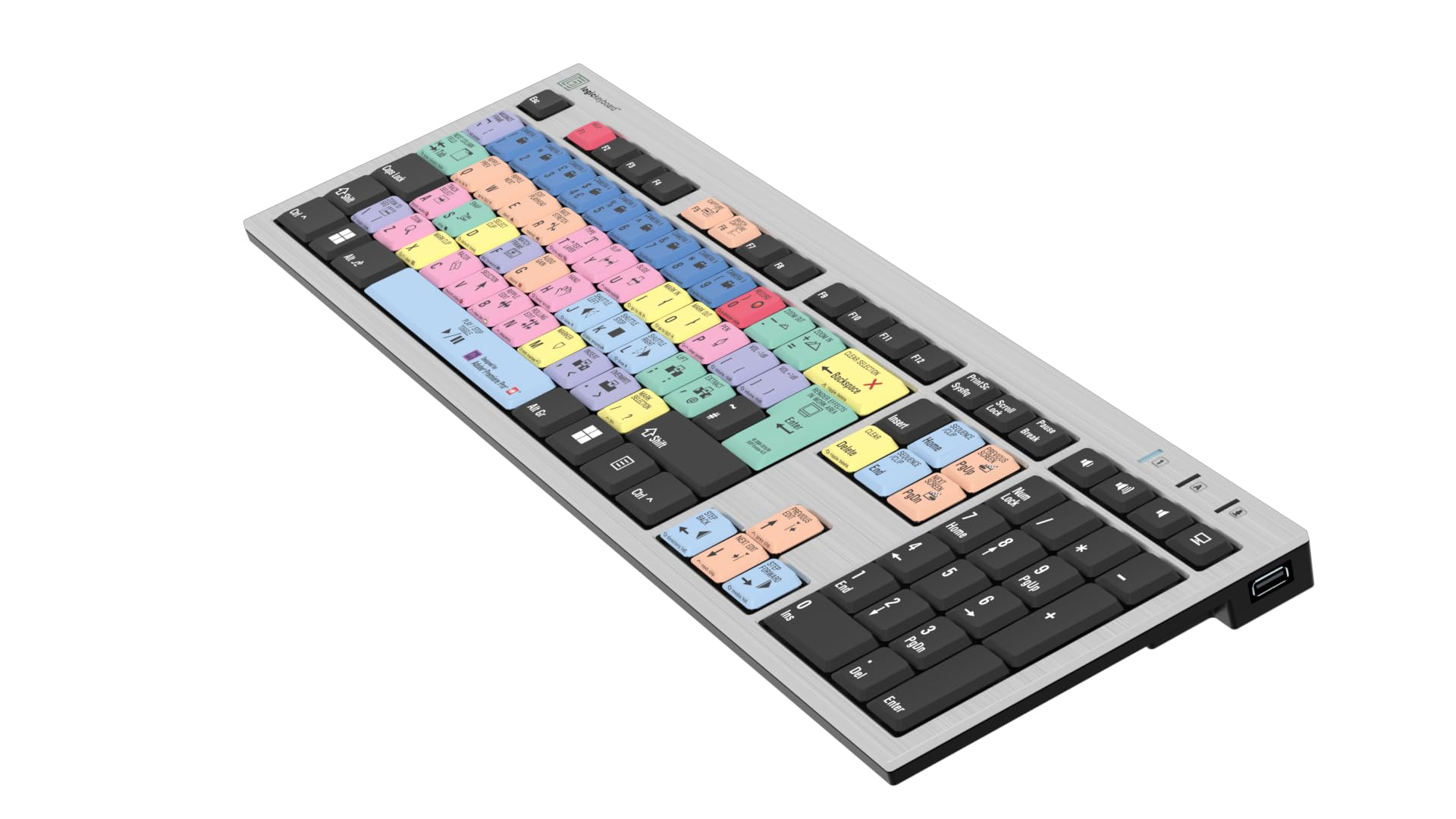 LogicKeyboard AJPU - Teclado QWERTY Inglés, Multicolor