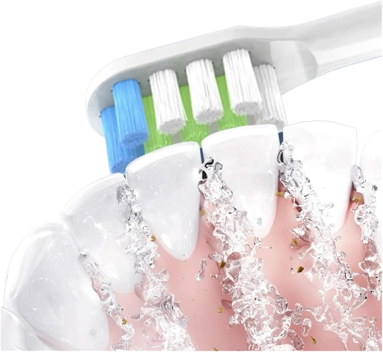 Compatible for Nandme Sonic Electric Toothbrush Replacement Heads, Soft Dupont Bristle, 4/8/16 PCS(8pcs White)