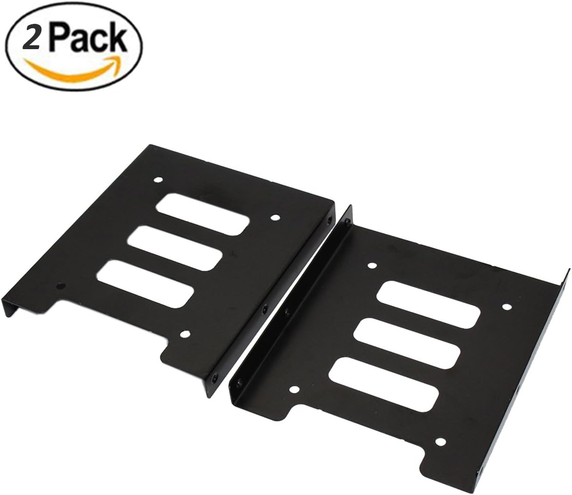 2.5 to 3.5 Adapter, SNANSHI 2.5 to 3.5 Inch SSD Mounting Adapter(Black 2pcs)