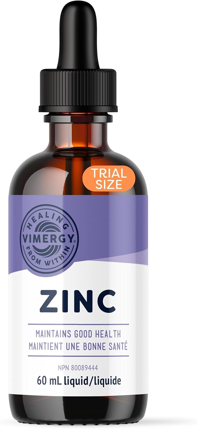 Vimergy Liquid Zinc, Travel Size 30 Servings Alcohol Free Zinc Sulfate Supports Immune