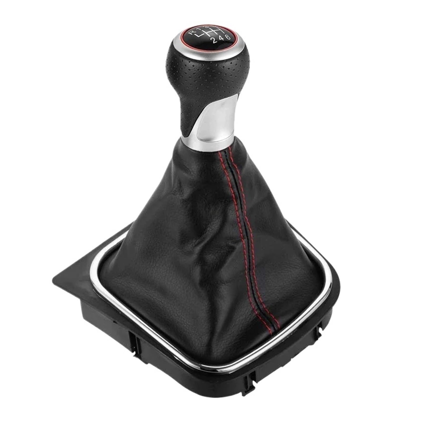 Grozzy Universal Shifter Handle Car Gear Shift Knob Stick Handball Lever Shifter 5 6 for Speed for Volkswagen for VW for Golf(Red-line-6-speed)