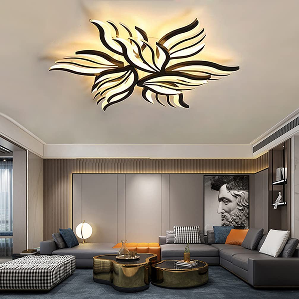 Lampadario LED Soffitto 5 Luci - Dimmerabile Con Telecomando/App, 3000K-6500K - Foto 6