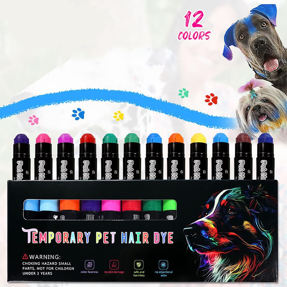 ESTINK Teinture pour poils d'animaux de compagnie Colorant temporaire Non toxique pour