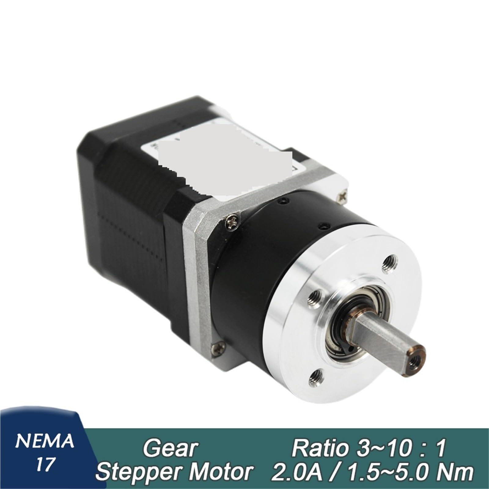 Rapporto riduttore epicicloidale Nema 42 10:1 Motore passo-passo Nema 17 Lunghezza corpo 48 mm 2,0 A 0,6 Nm PS34810391