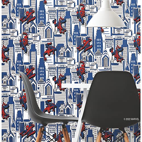 ROOMMATES RMK12459RL Papier peint autocollant Motif Spider-Man Bleu
