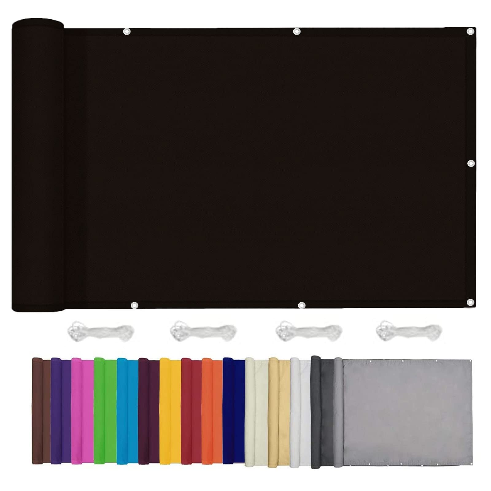 Toile d'ombrage rectangulaire 5.5x8m contre la chaleur et la pluie avec son kit complet