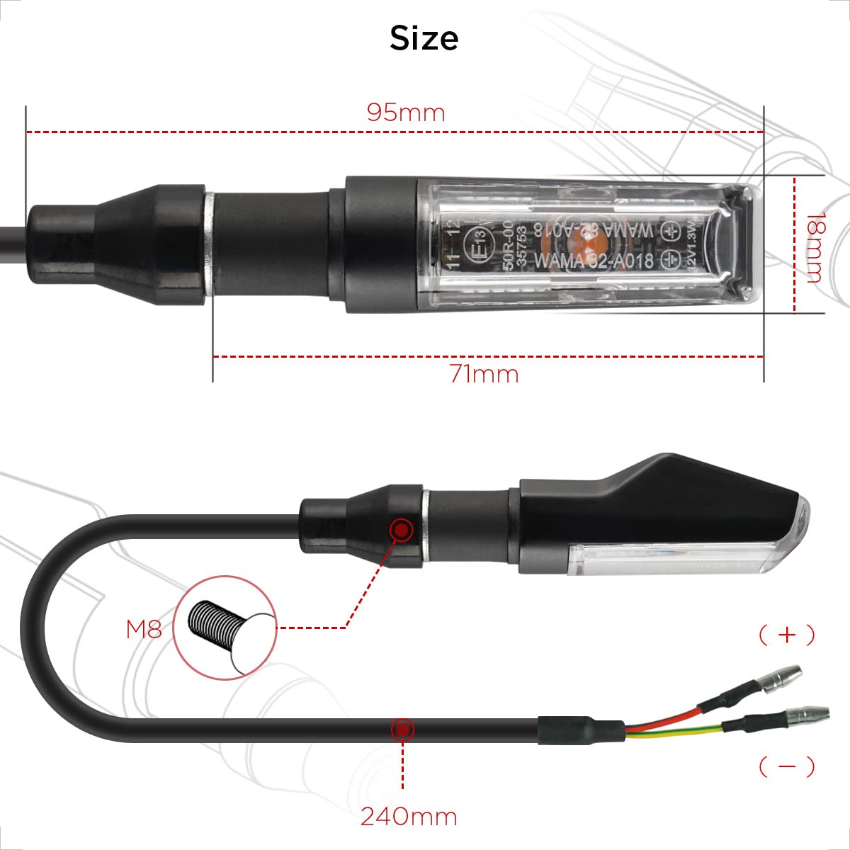 Snapklik.com : Evermotor Motorcycle Turn Signals LED Universal ...