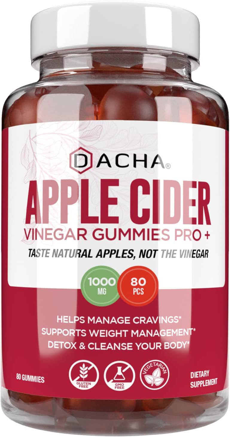 DACHA Nutrition Premium Apple Cider Vinegar Gummies, 80 Count