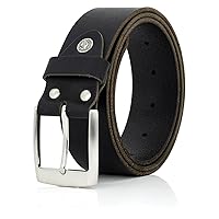 Lindenmann cintura uomo cintura in pelle di bufalo, 40 mm di larghezza e 3,5 mm