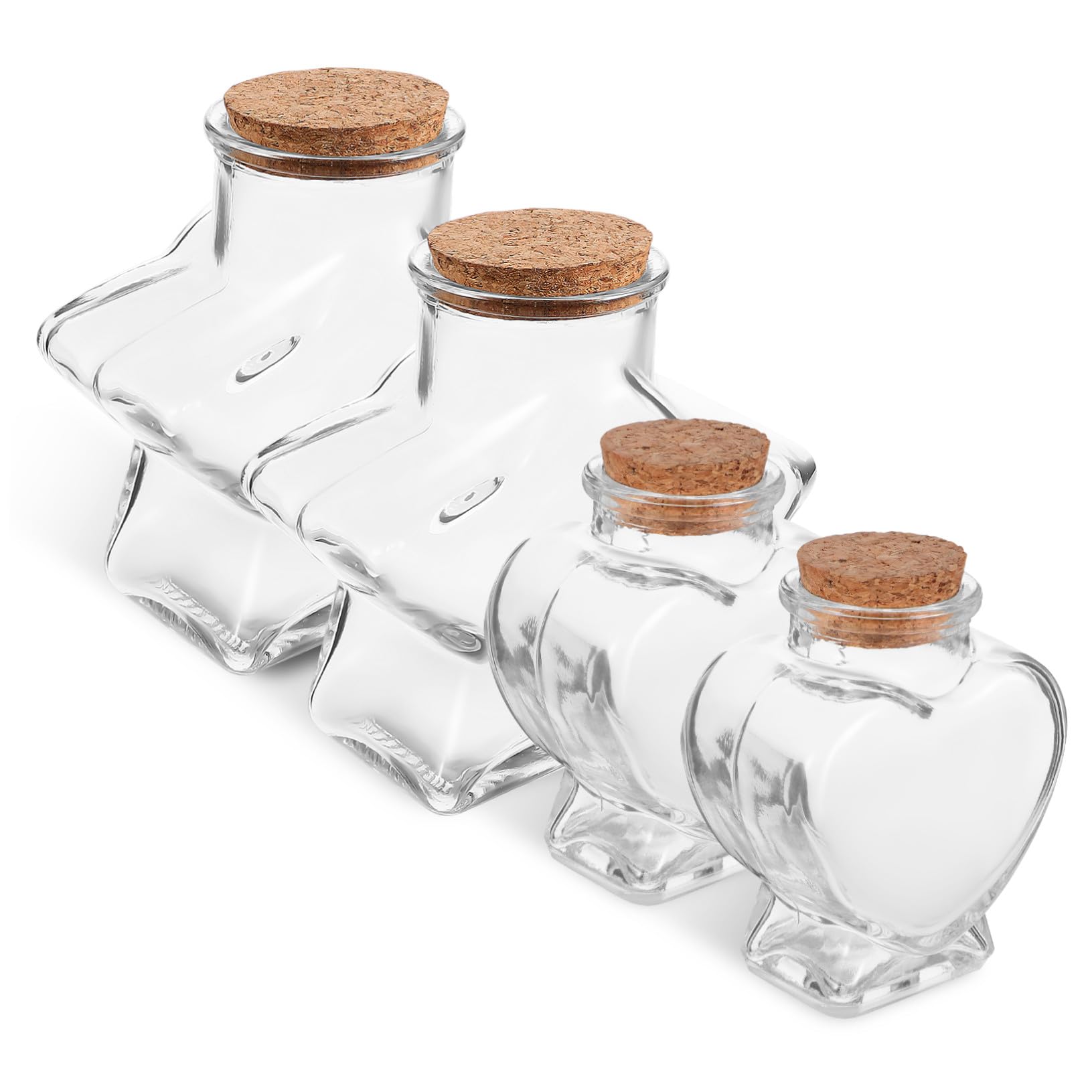 Petits bocaux en verre pour organiser les accessoires de loisirs créatifs sans désordre