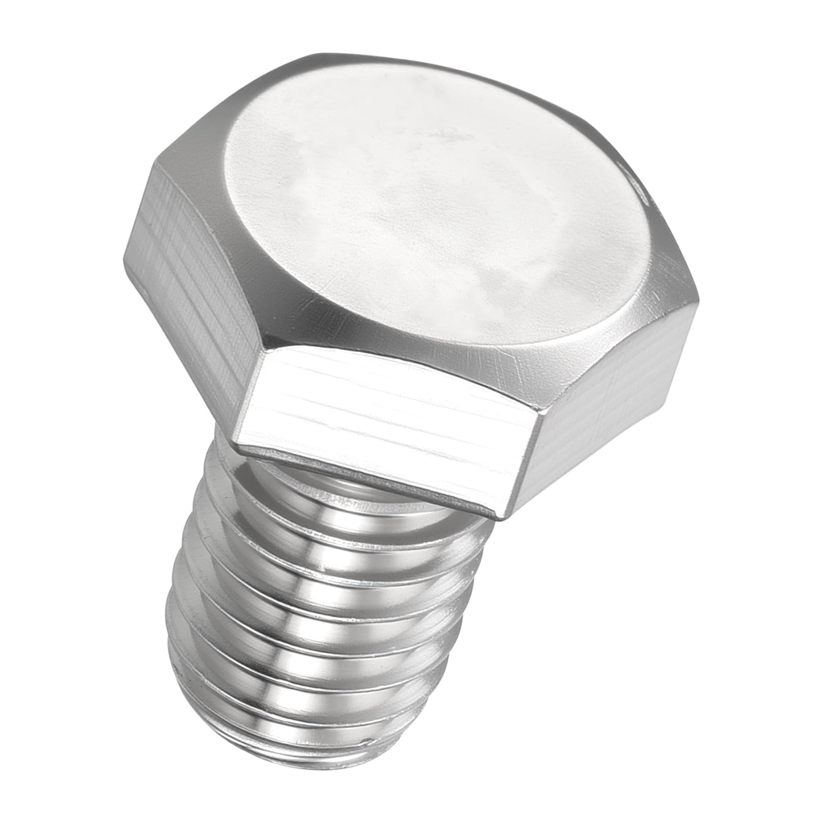 Kozelo 20 Pcs Hex Head Screws Bolts - [M8-1.25x10] 304 Stainless Grade A2-70 Steel Fully Threaded Hex Tap Metric Hexagon Head Machine Bolts Right Hand External Hex Drive, Silver — image 1