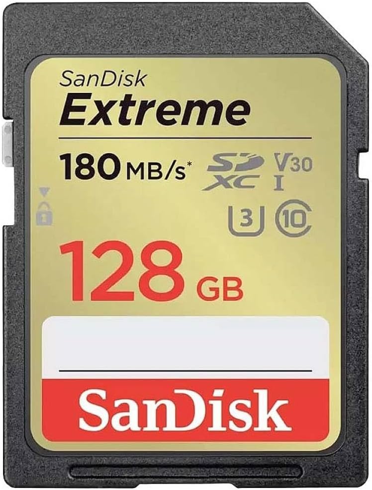 SANDISK - Cards Extreme Plus 128GB SDHC Memory Card 190MB/S 90MB/S UHS-I Class