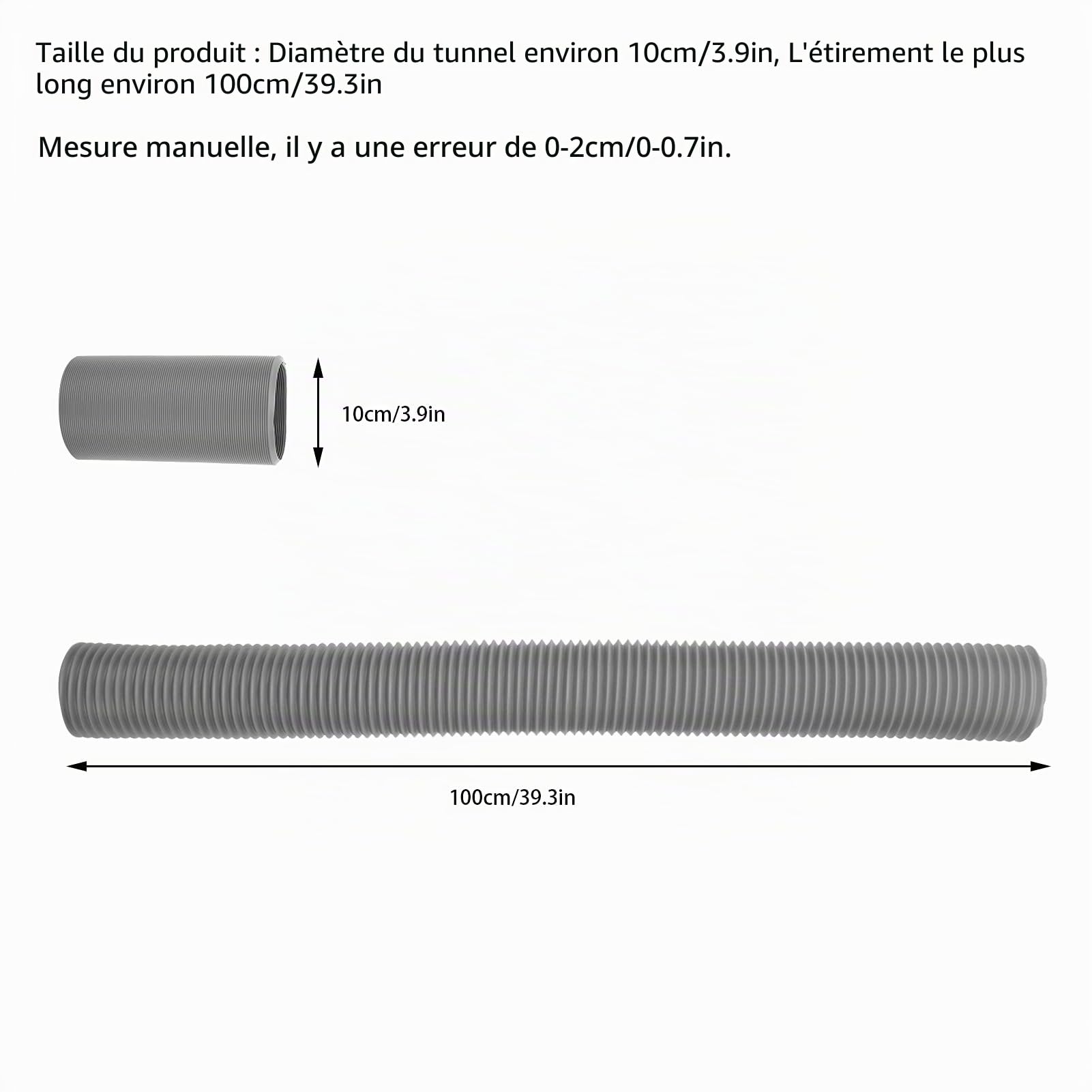 Tunnel rétractable pour Animaux de Compagnie, Tunnel de Jeu pour Petits Animaux Jouet de Tunnel rétractable pour Vison Cochon d'Inde marmotte hérisson Chinchilla(Gris)