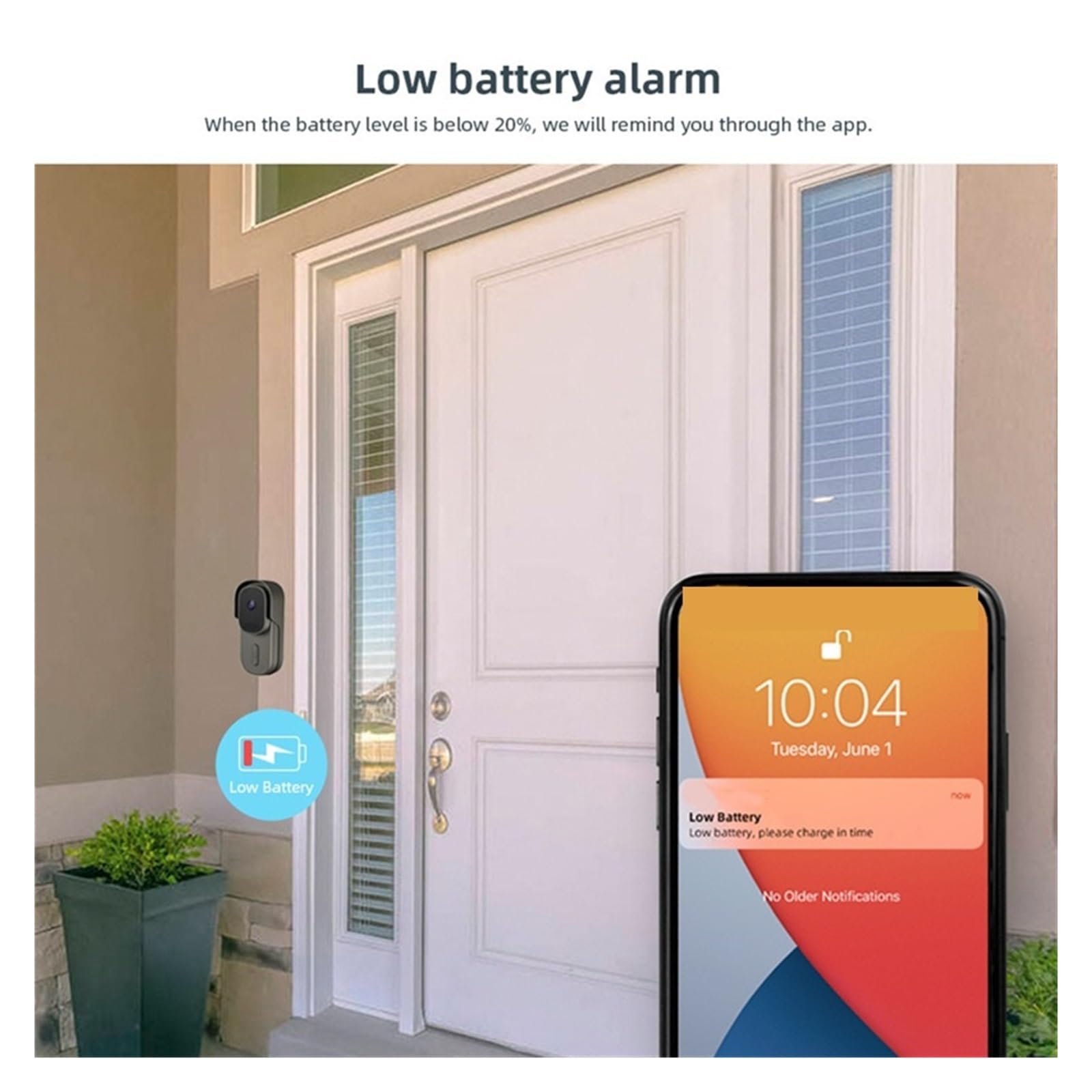 Sonnette vidéo, Interphone vidéo Wi-FI Tuya A25P à Large Vue, Sonnette étanche