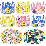 Openfly 6 Pcs Easter Crown Kits, Easter Foam Headband Easter Tiara Craft Activities Easter Foam Craf