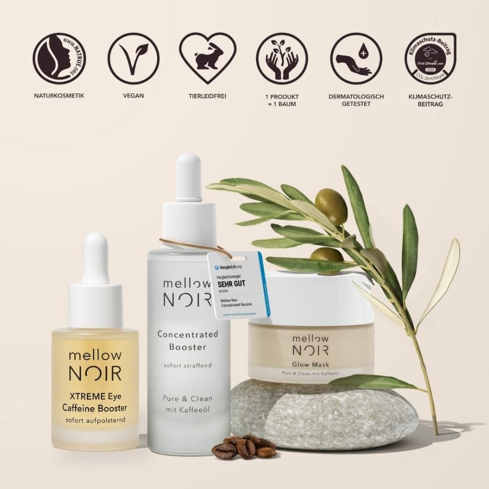 mellow NOIR Body Contour Cream 200 ml – przeciwko cellulitowi i zwiotczałej skórze – zapewnia mocne kontury brzucha, nóg i ramion – szybko się wchłania bez natłuszczania – naturalny kosmetyk