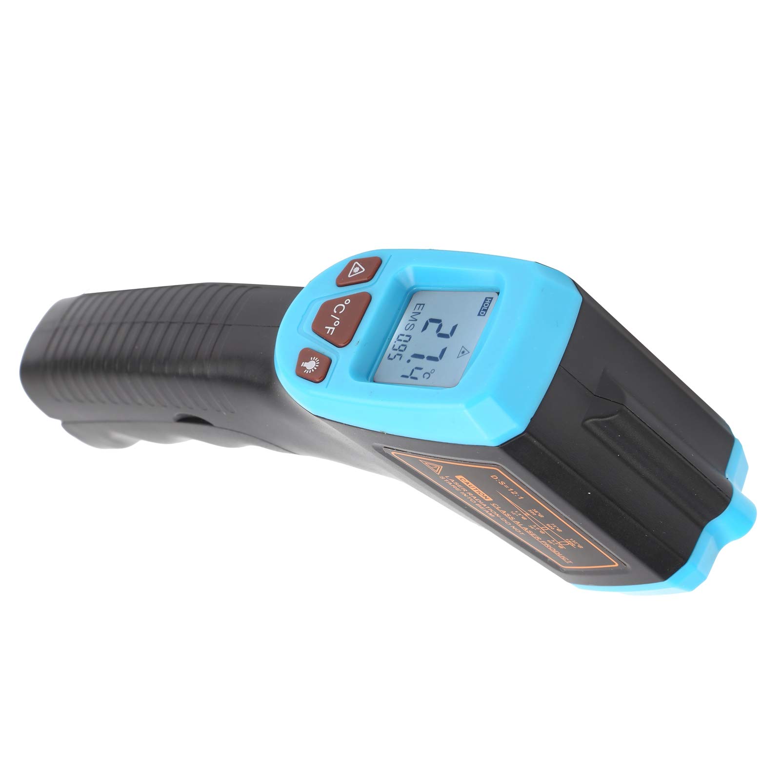 Pistolet do Pomiaru Temperatury na Podczerwień Wyświetlacz LCD Termometr Przemysłowy Termometr Bezdotykowy(niebieski)