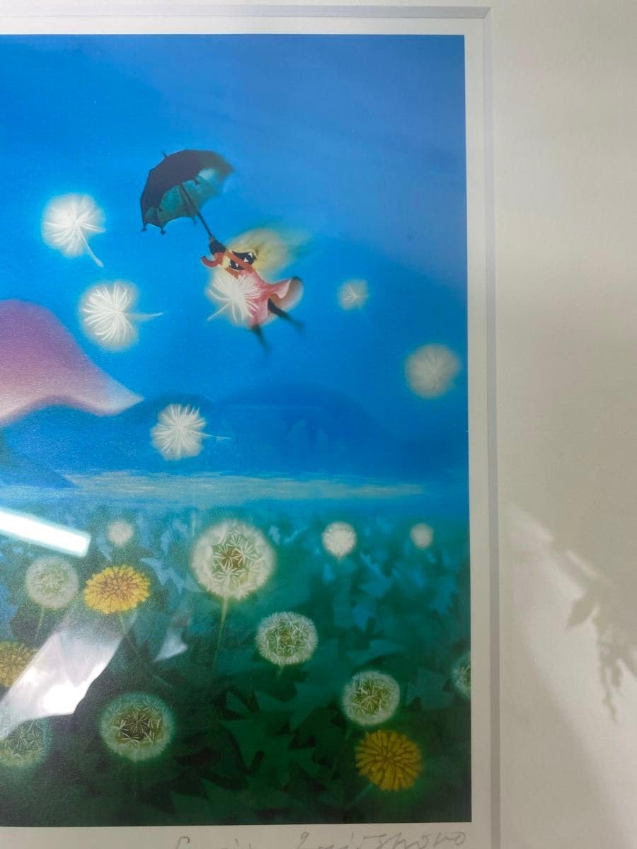 美品 藤城清治「四季のメルヘン 冬 星空のともしび」レフグラフ 直筆