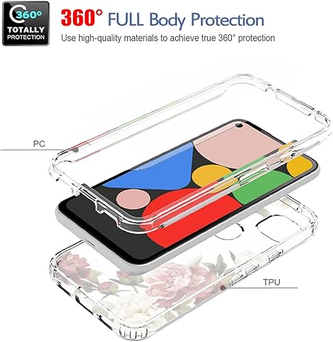 Miniatura 10 de Funda de teléfono para Google Pixel 4A (no compatible con 4A 5G) G025J GA02099 con protector de pantalla de vidrio templado, bonito patrón de