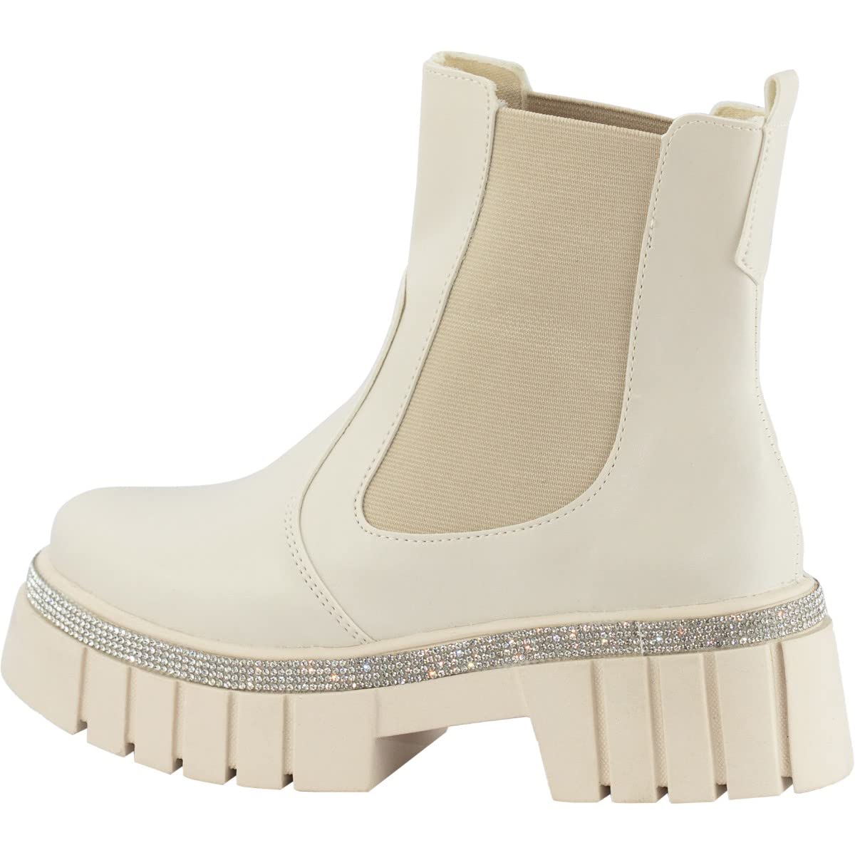 Bota Chelsea Feminina Coturno Tratorado Strass Plataforma em promoção! Veja a oferta e mais achadinhos de Botas 8 Hoje é o melhor dia para comprar Bota Chelsea Feminina Coturno Tratorado Strass Plataforma com aquele preço maroto! Promoção! Aproveite a oferta! 8