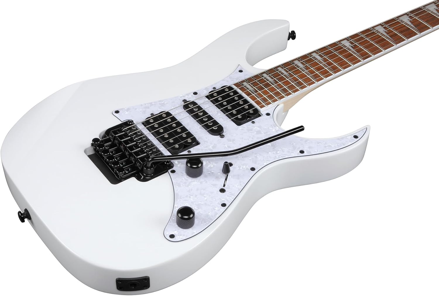 Ibanez RG450DXB RG Standard Electric Guitar - White Bundle with Gig Bag, Tuner, Strap, Cable, Austin Bazaar Instructional DVD, and Polishing Cloth