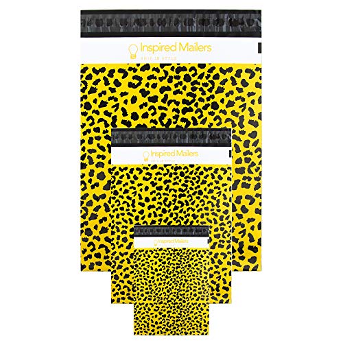 Image of Inspired Mailers - Poly Mailers Variety Pack - Wild Cheetah - 30 (10 Each: 6x9, 10x13, 14.5x19 Sizes) - Shipping Bags